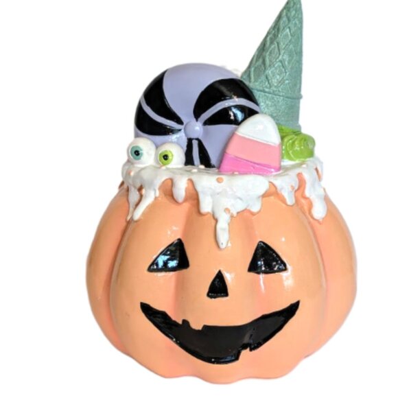 Halloween Pumpkin Cake with Adorable and Spooky Toppings - Picture 1 of 5